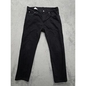 Levis 512 Jeans Mens Measured 34x27 Black Slim Tapered Stretch Denim 99 Cotton